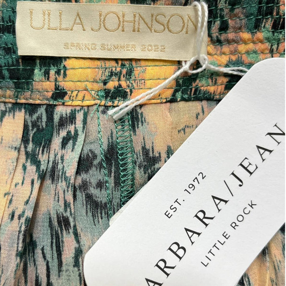 Ulla Johnson NWT 100% Silk Belted Pleated Floral Abstract Margot Shorts Size 4 - Picture 6 of 9